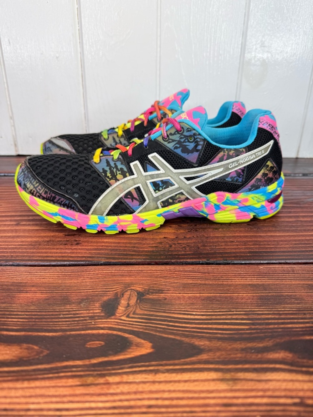 ASICS Gel-Noosa Tri 8 Running Shoes Size 11 Multicolor Neon